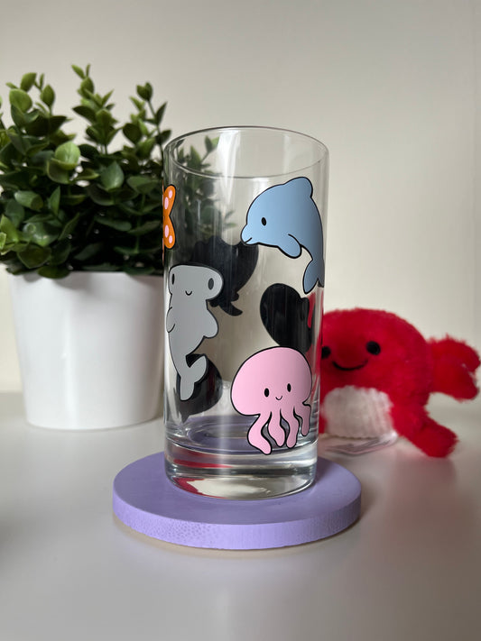 Verre animaux de la mer