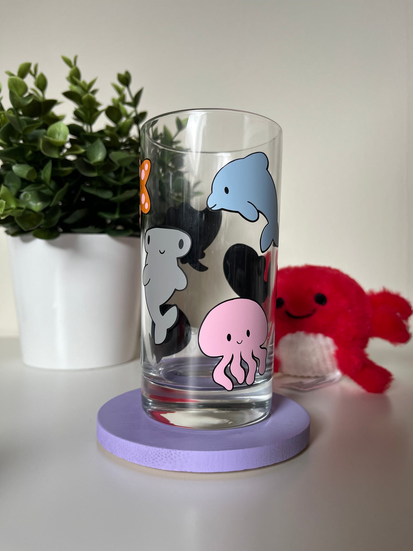 Verre animaux de la mer