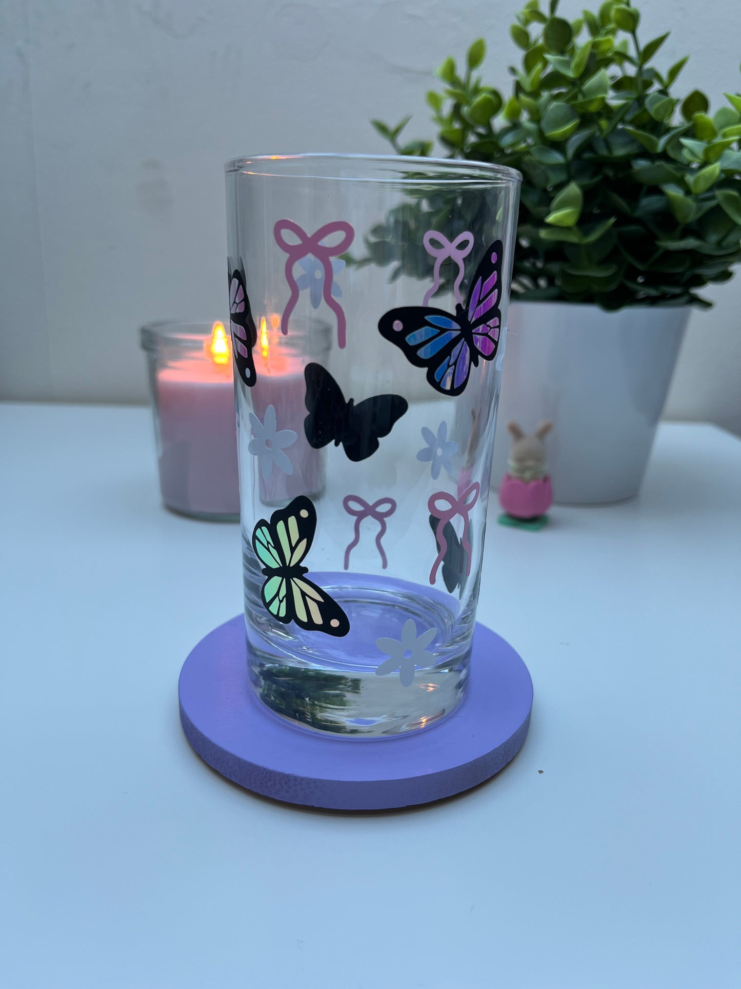 Verre papillons