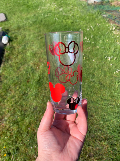 Verre têtes Mickey-Minnie