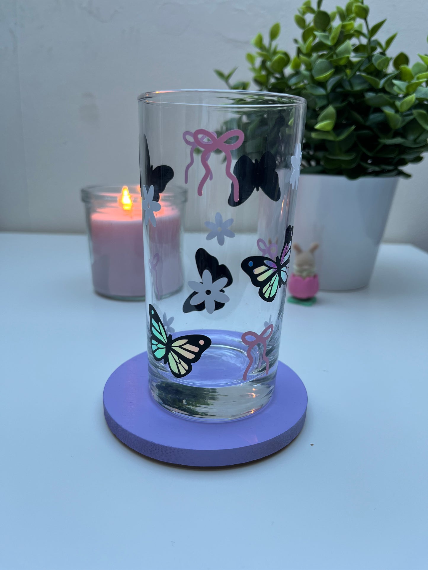 Verre papillons