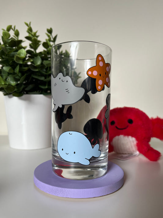 Verre animaux de la mer